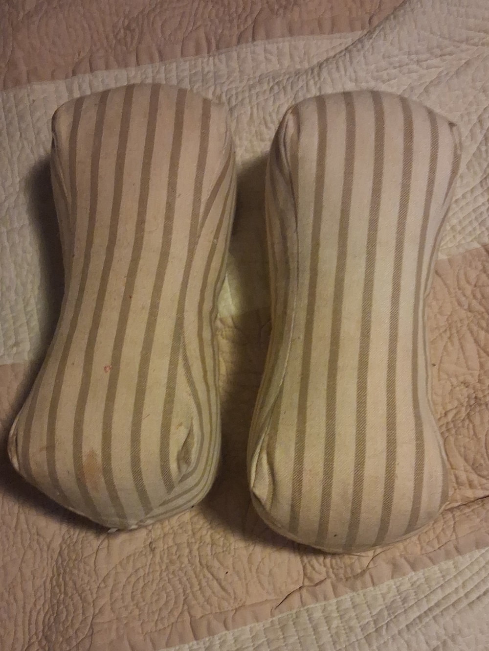 Striped Neutral Lumbar Support Pillow Pair